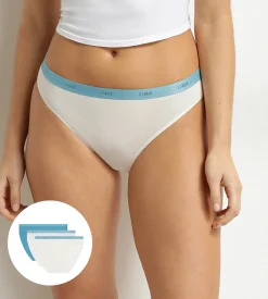 Lot de 3 slips femme en coton stretch Noeud Nacre Les Pockets