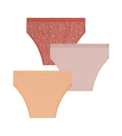 Lot de 3 slips fille en coton stretch motif soleil Les Pockets