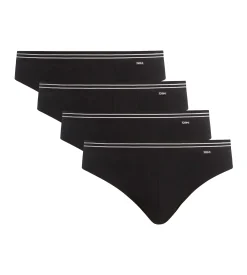 Lot de 4 slips homme en coton stretch Noir EcoDim