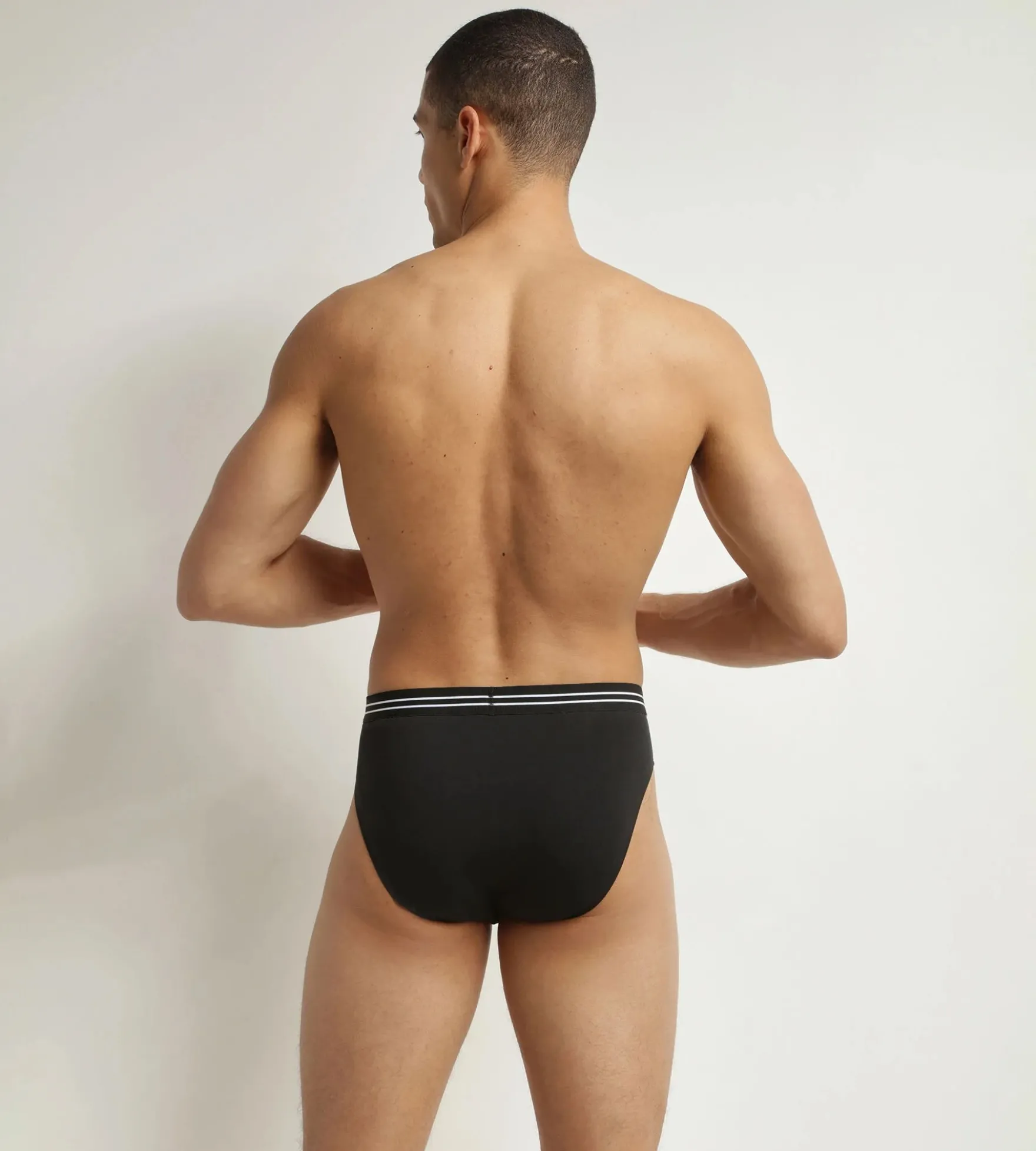 Lot de 4 slips homme en coton stretch Noir EcoDim