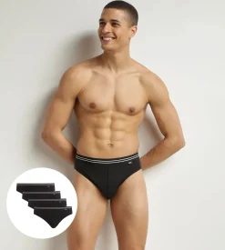 Lot de 4 slips homme en coton stretch Noir EcoDim