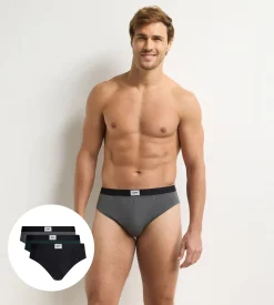 Lot de 3 slips homme noir, vert, gris Ultra Resist