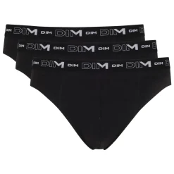 Lot de 3 slips noir Homme en coton stretch