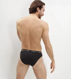 Lot de 2 slips Noir pour Homme Coton Stretch