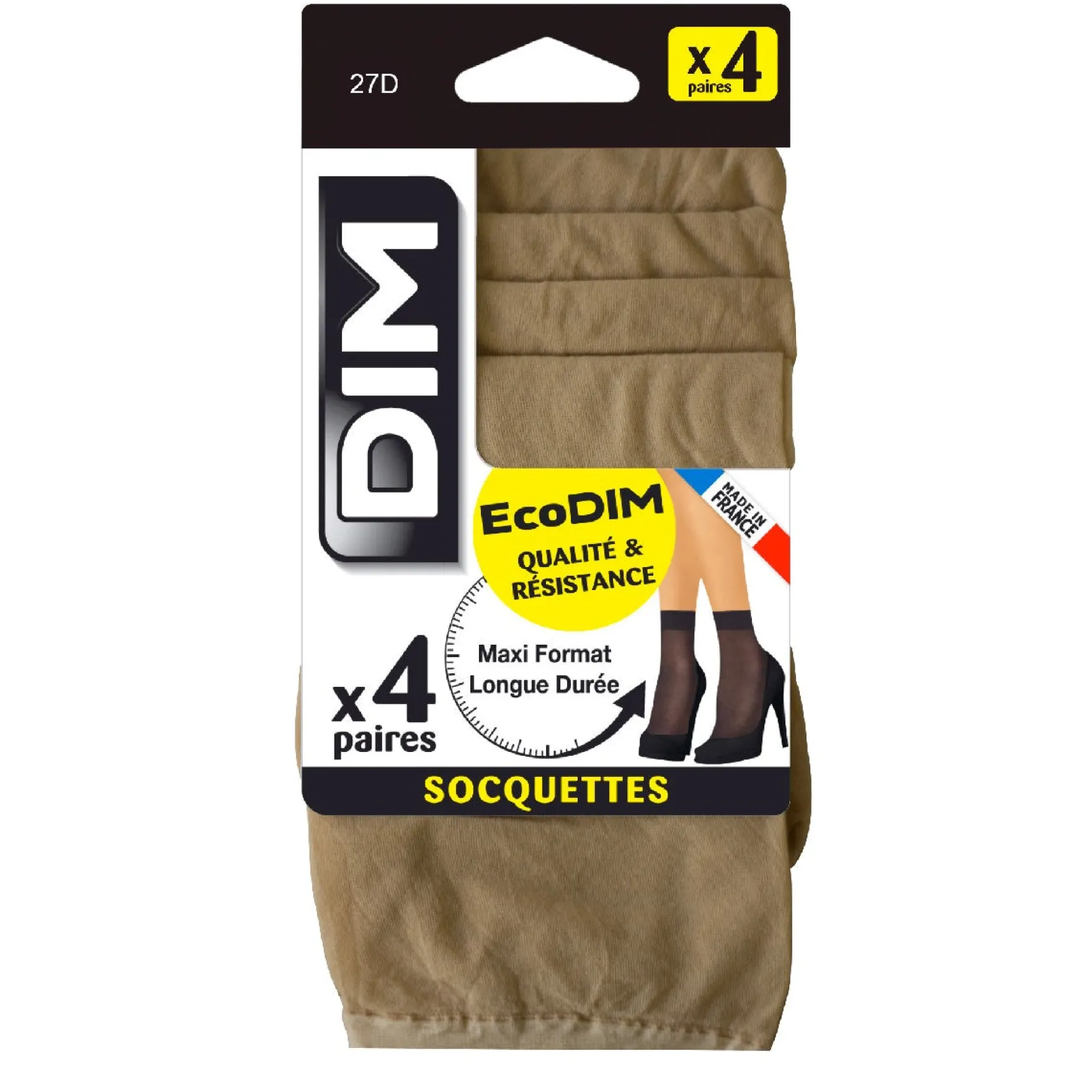Lot de 4 socquettes daim EcoDIM semi-opaques 30D