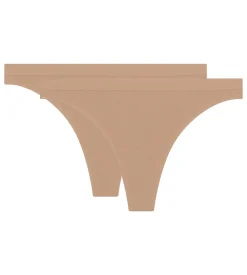 Lot de 2 strings New Skin pour Femme en microfibre