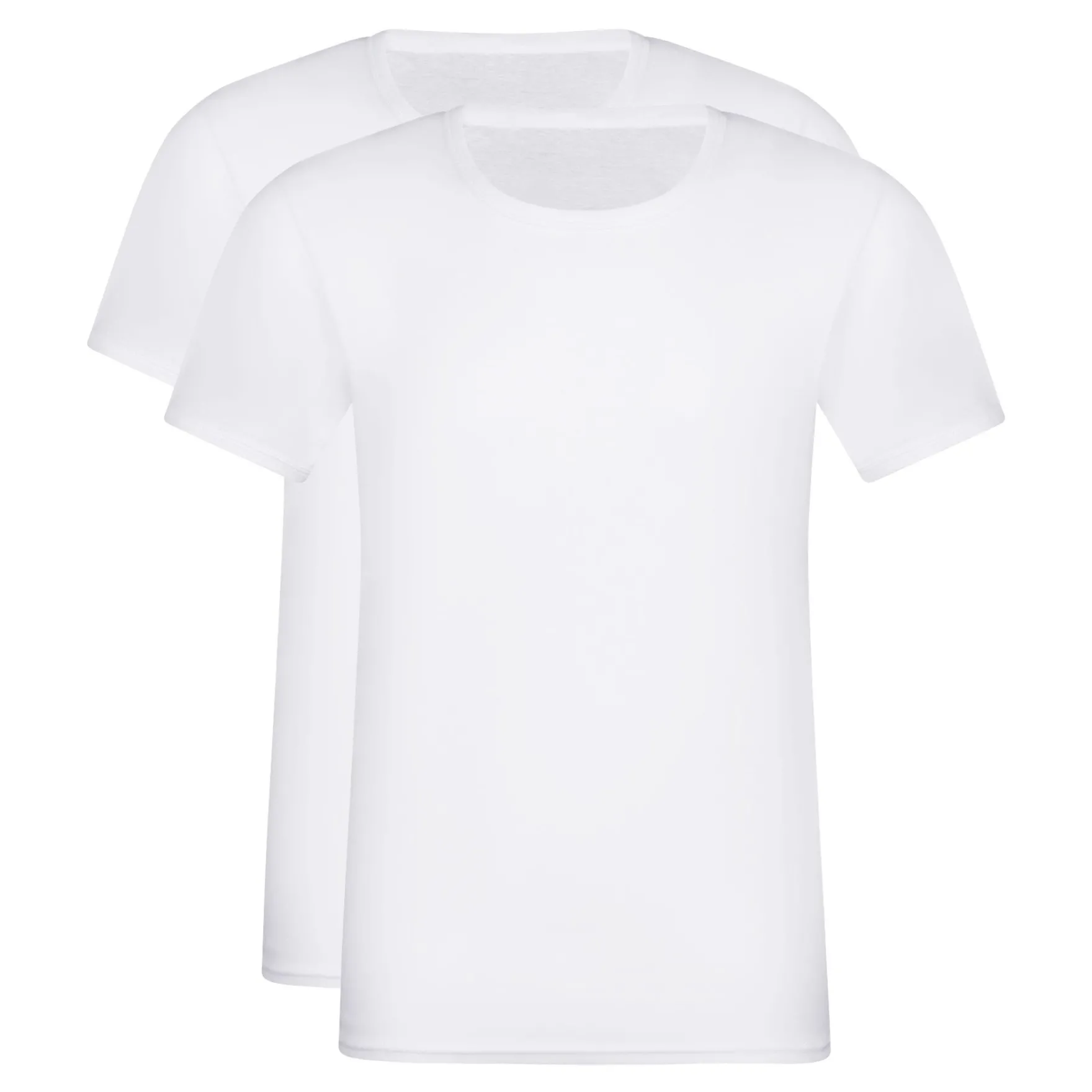 Lot de 2 t-shirts homme en coton Blanc à col rond EcoDim