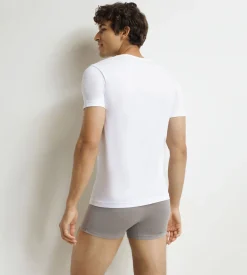 Lot de 2 t-shirts homme en coton blanc à col en V EcoDim