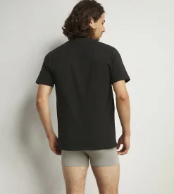 Lot de 2 Tshirts homme thermorégulateur en coton noir col V Regul Activ