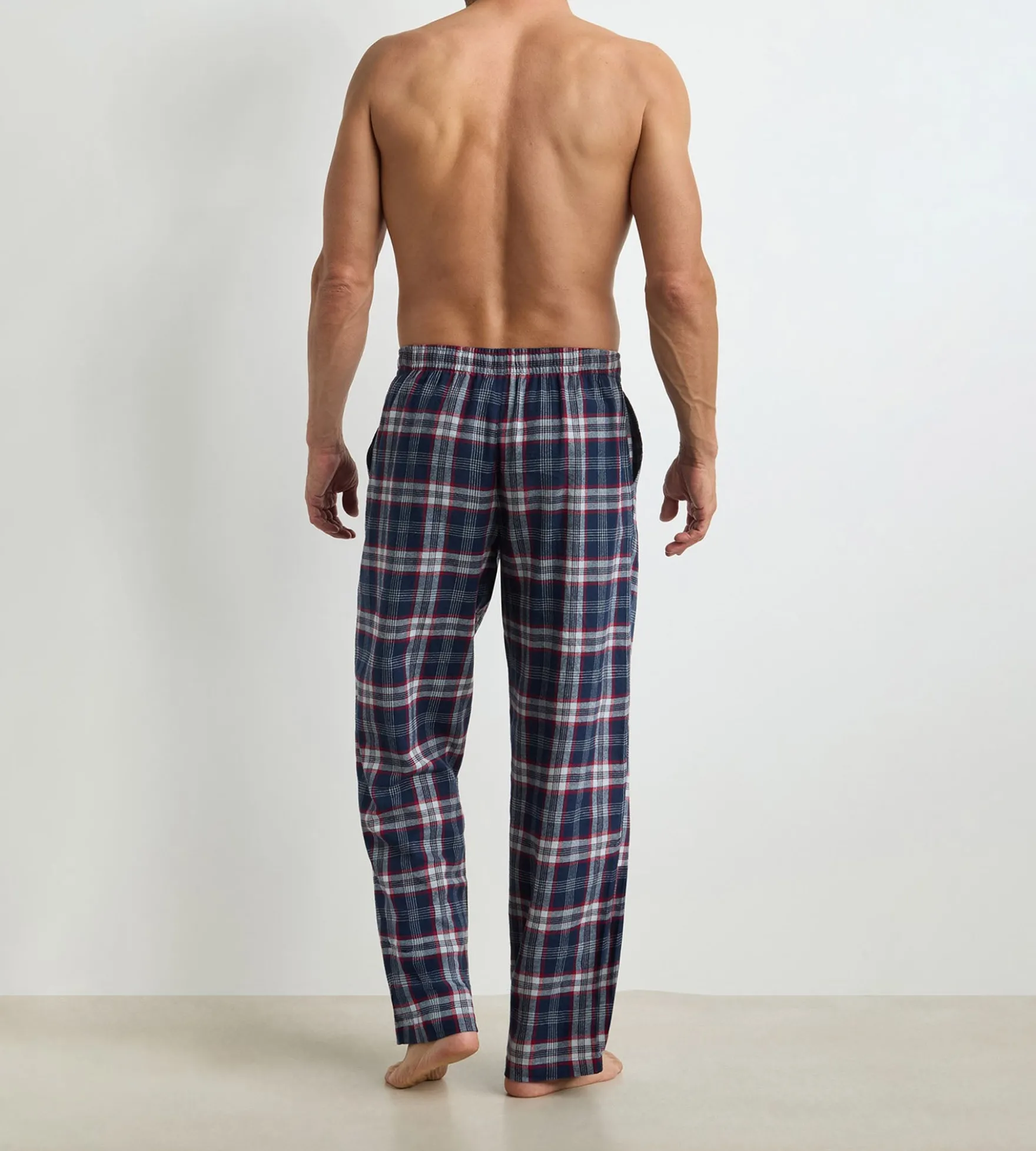 Pantalon long homme tartan bleu Dim Flannel