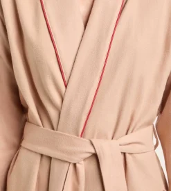 Peignoir flanelle soie beige DIM x Ines de la Fressange