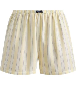 Short de pyjama twill jaune pâle rayé Slow Days Fresh Vibes