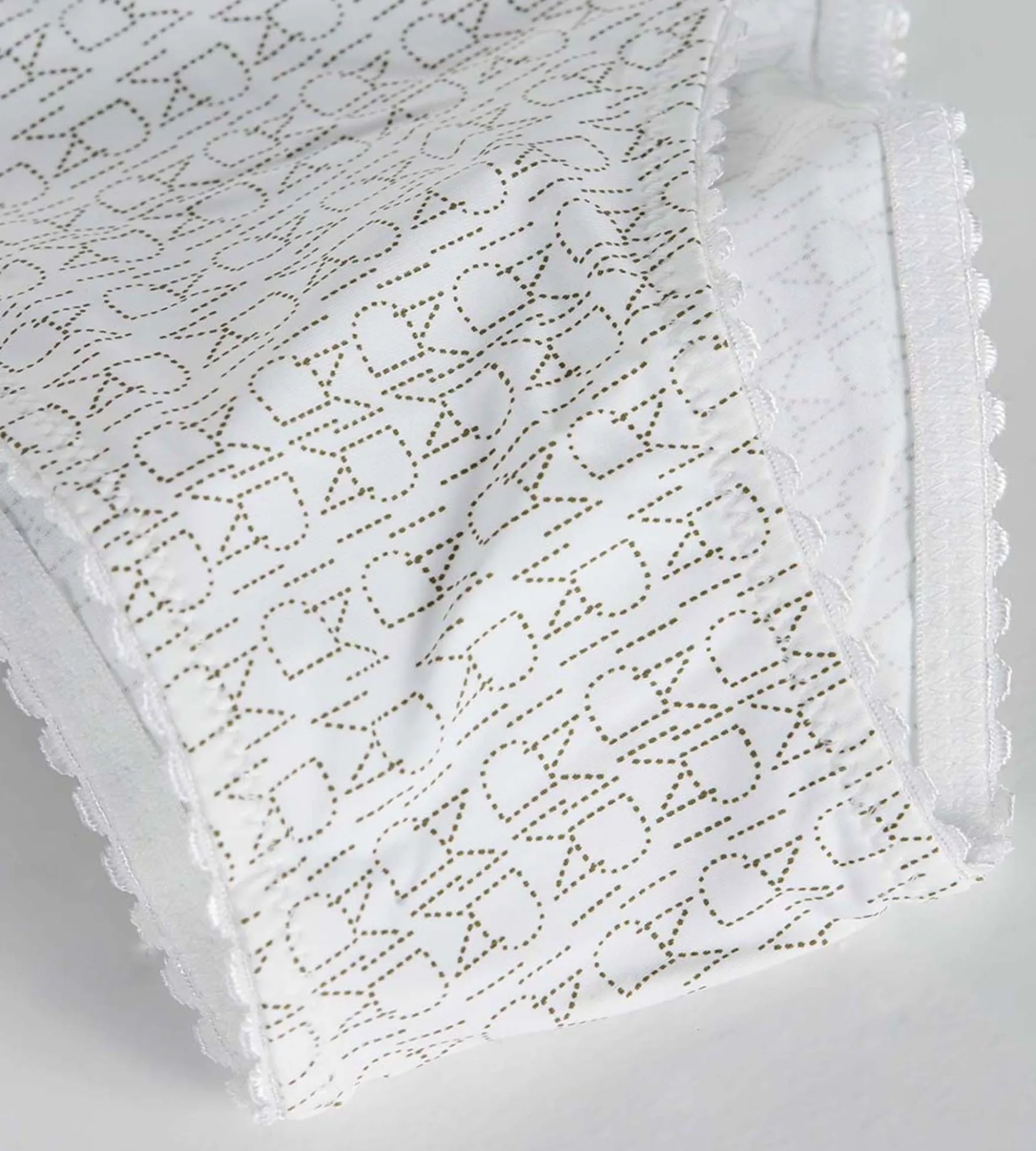 Shorty blanc fille imprimé logo Dim Touch