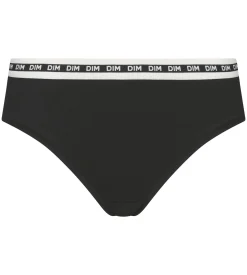 Shorty femme coton modal Noir à ceinture contrastée Dim Icons Essentiel