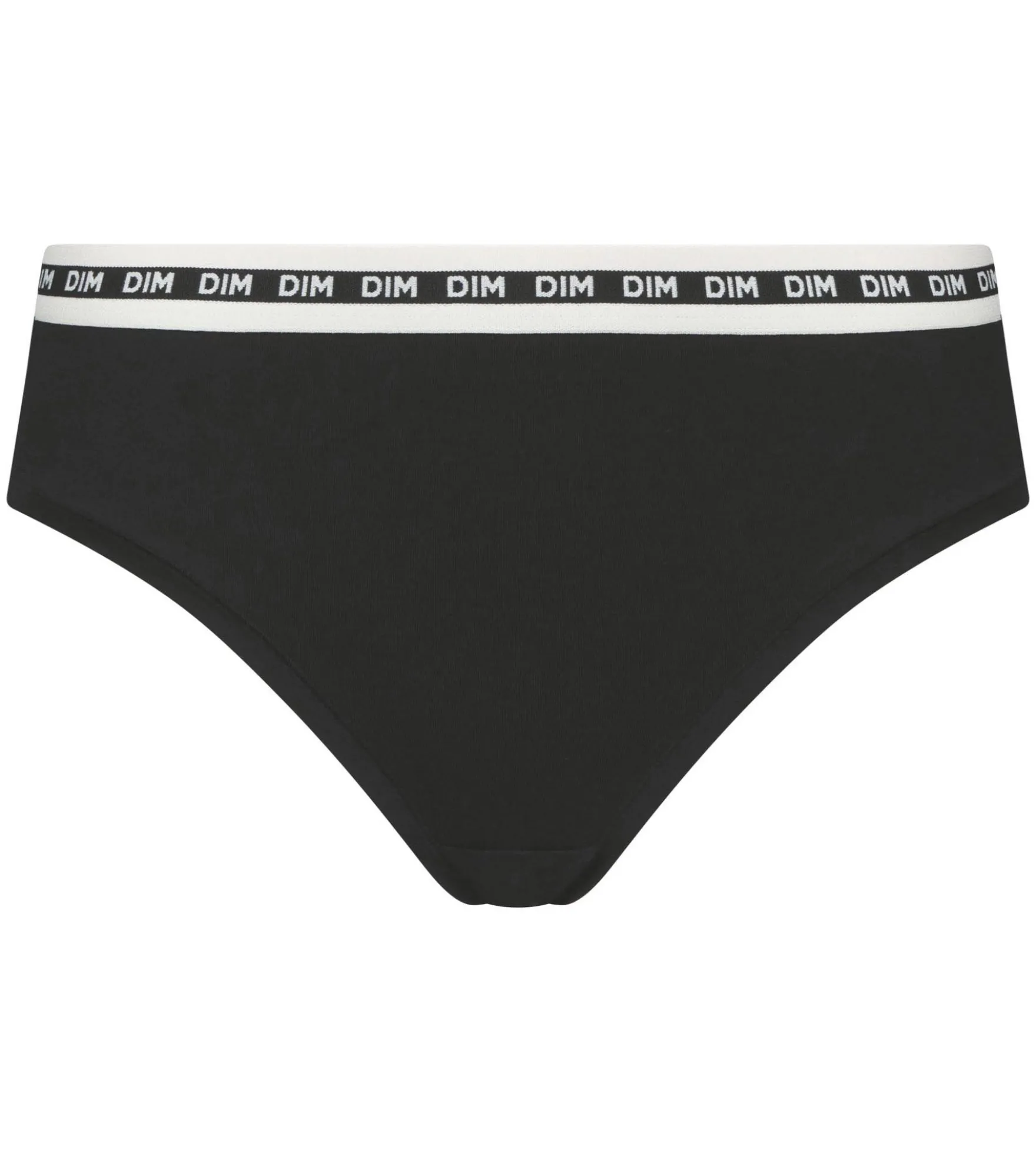 Shorty femme coton modal Noir à ceinture contrastée Dim Icons Essentiel