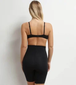 Shorty long gainant femme en microfibre Noir Dim Silhouette Contour