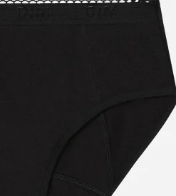 Shorty menstruel coton bio Noir Flux très abondant Dim Protect