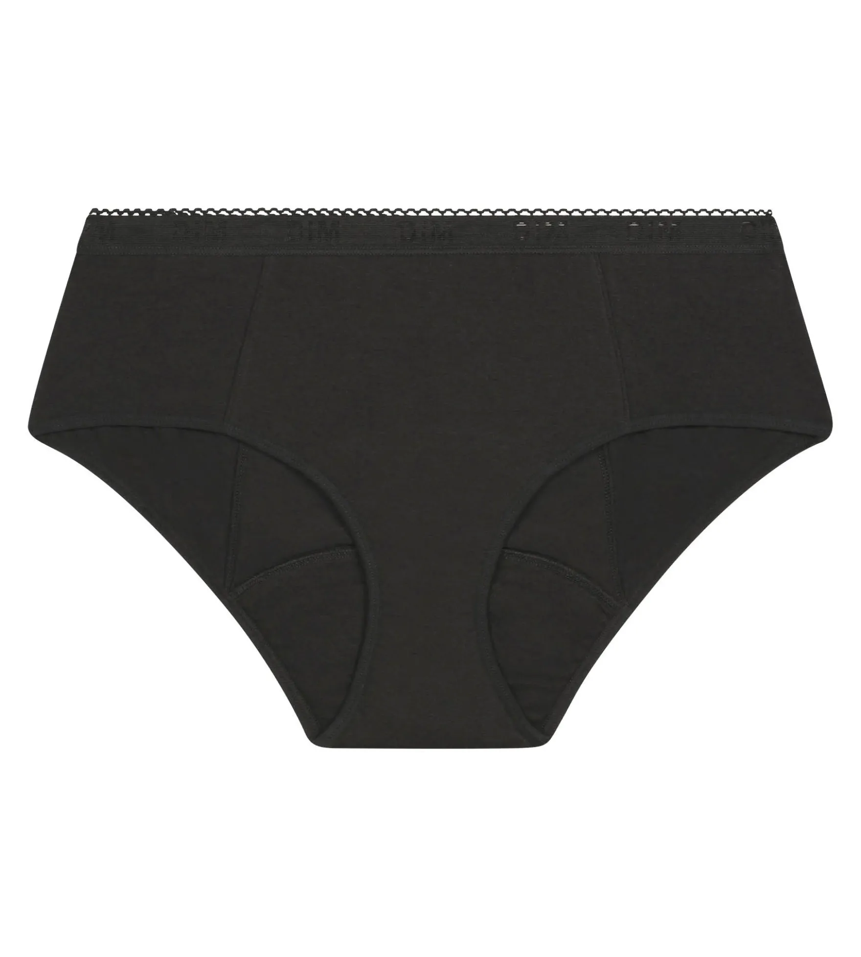 Shorty menstruel coton bio Noir Flux très abondant Dim Protect