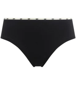Slip femme en coton modal Noir à galon Beige Dim Icons Essentiel