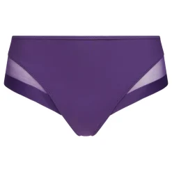 Slip femme en microfibre et tulle Violet Aubergine Generous Dim