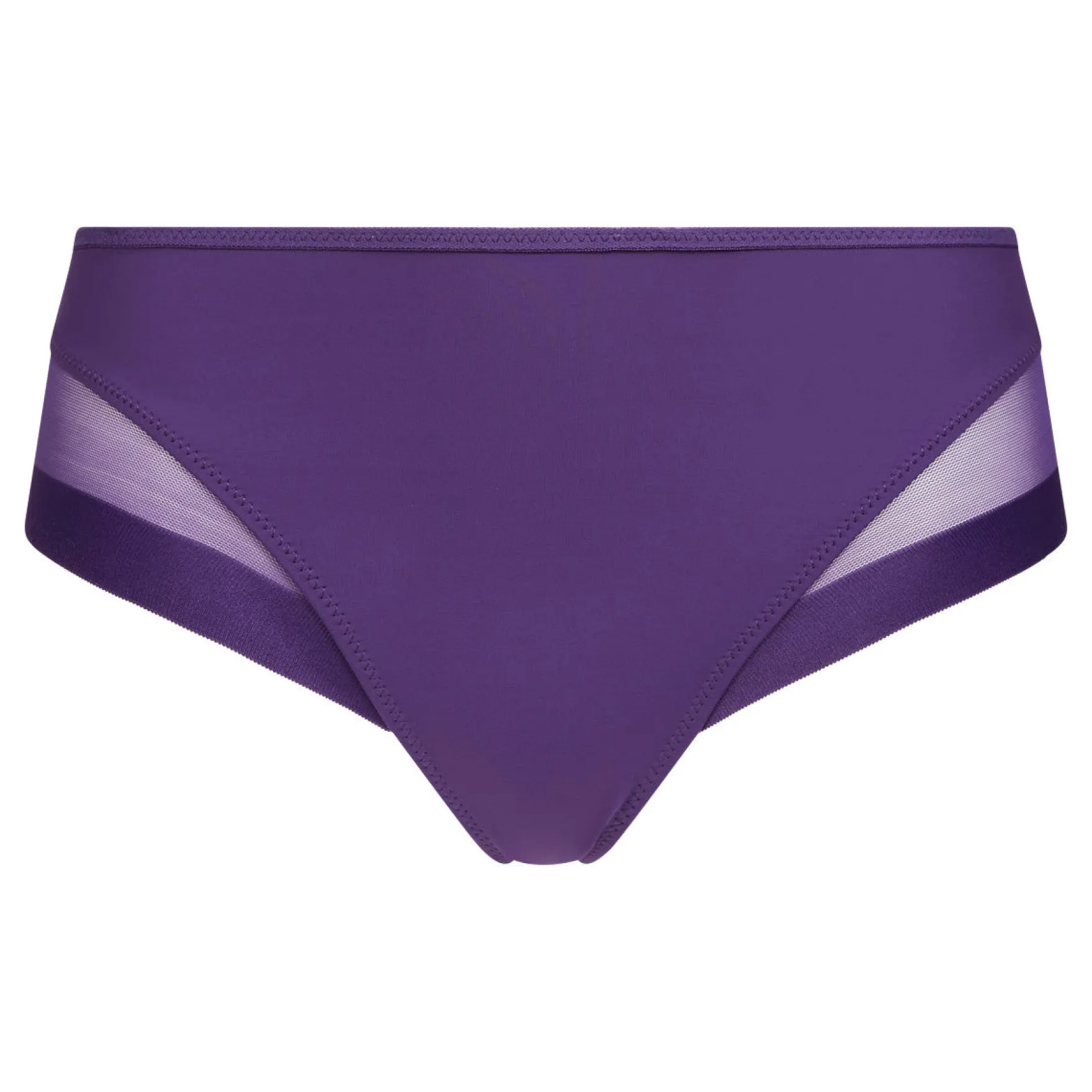 Slip femme en microfibre et tulle Violet Aubergine Generous Dim