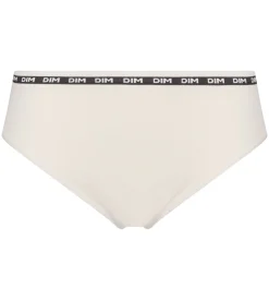 Slip femme en modal polyamide côtelée sans couture beige Dim Icons Seamless