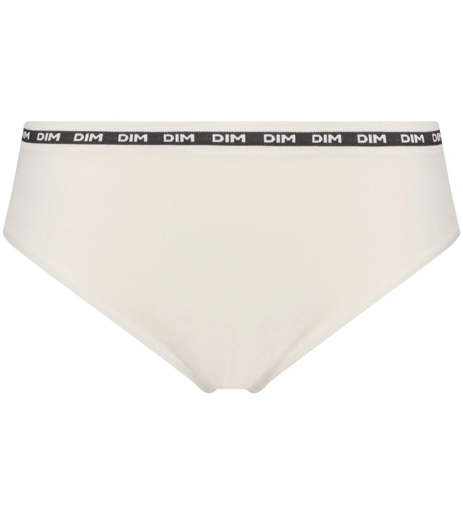 Slip femme en modal polyamide côtelée sans couture beige Dim Icons Seamless