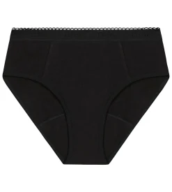 Slip menstruel fille coton bio Noir Flux très abondant Dim My Protect