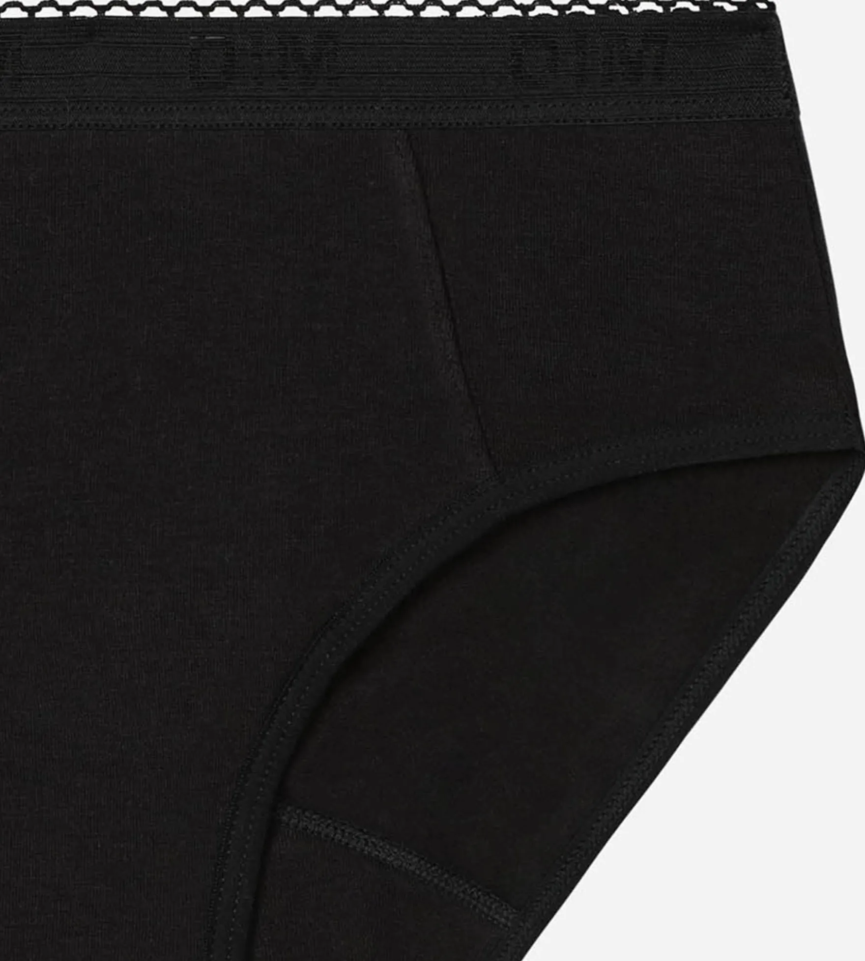 Slip menstruel fille coton bio Noir Flux très abondant Dim My Protect