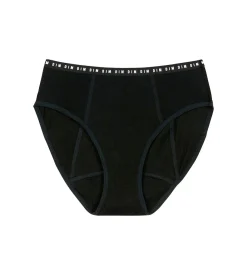 Slip menstruel fille coton bio Noir Flux très abondant Dim My Protect