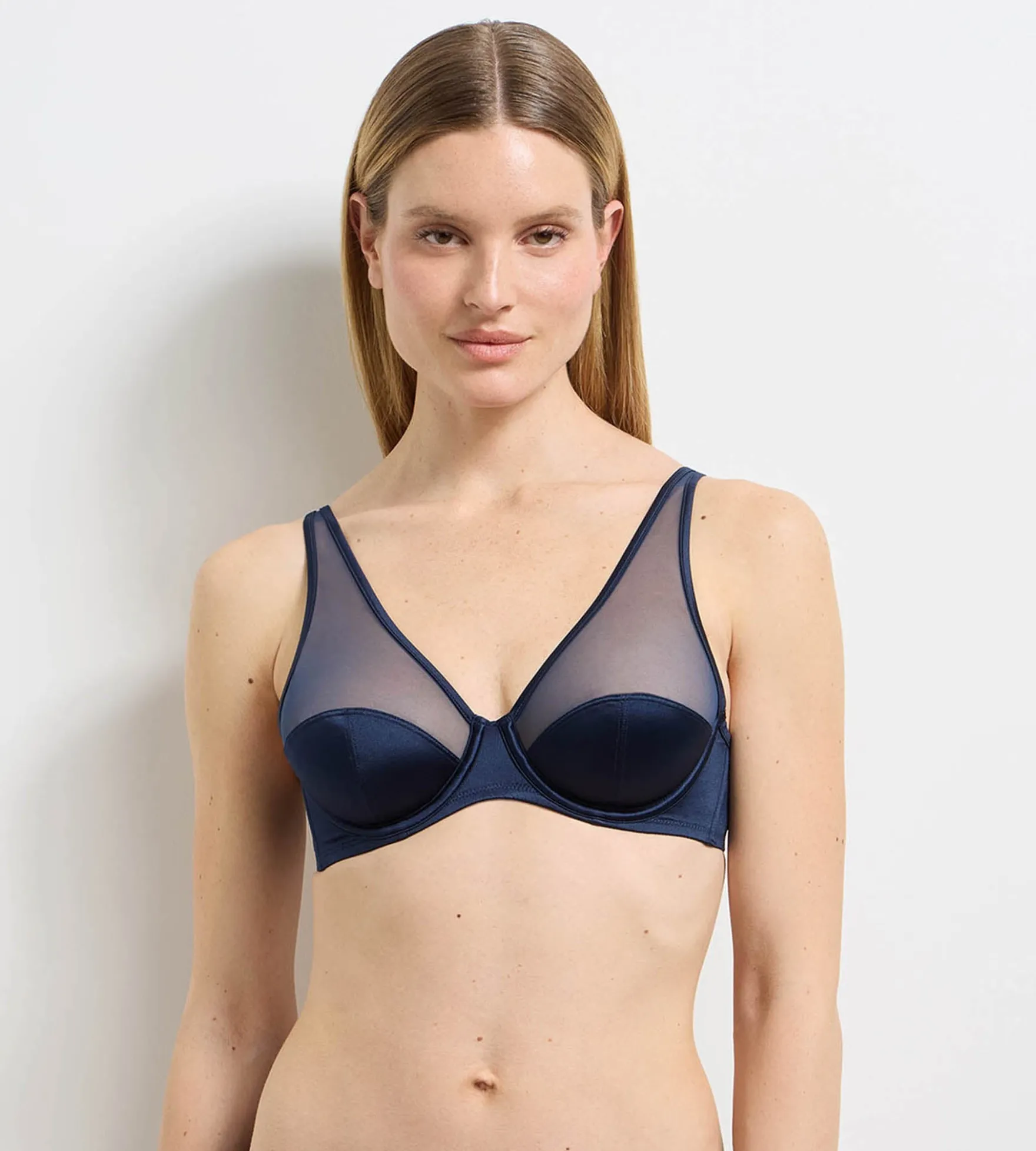 Soutien-gorge à armatures bleu foncé Dim x Ines de la Fressange