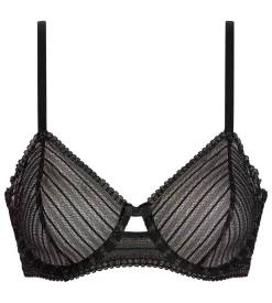 Soutien-gorge à armatures dentelles noir rayé Holiday