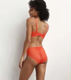 Soutien-gorge à armatures en dentelle florale Rouge Feu Daily Dentelle