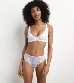 Soutien-gorge à armatures en dentelle florale Blanc Daily Dentelle