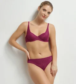 Soutien-gorge à armatures en dentelle florale fruits rouges Daily Dentelle