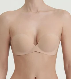 Soutien-gorge bandeau adhésif sans bretelles nude