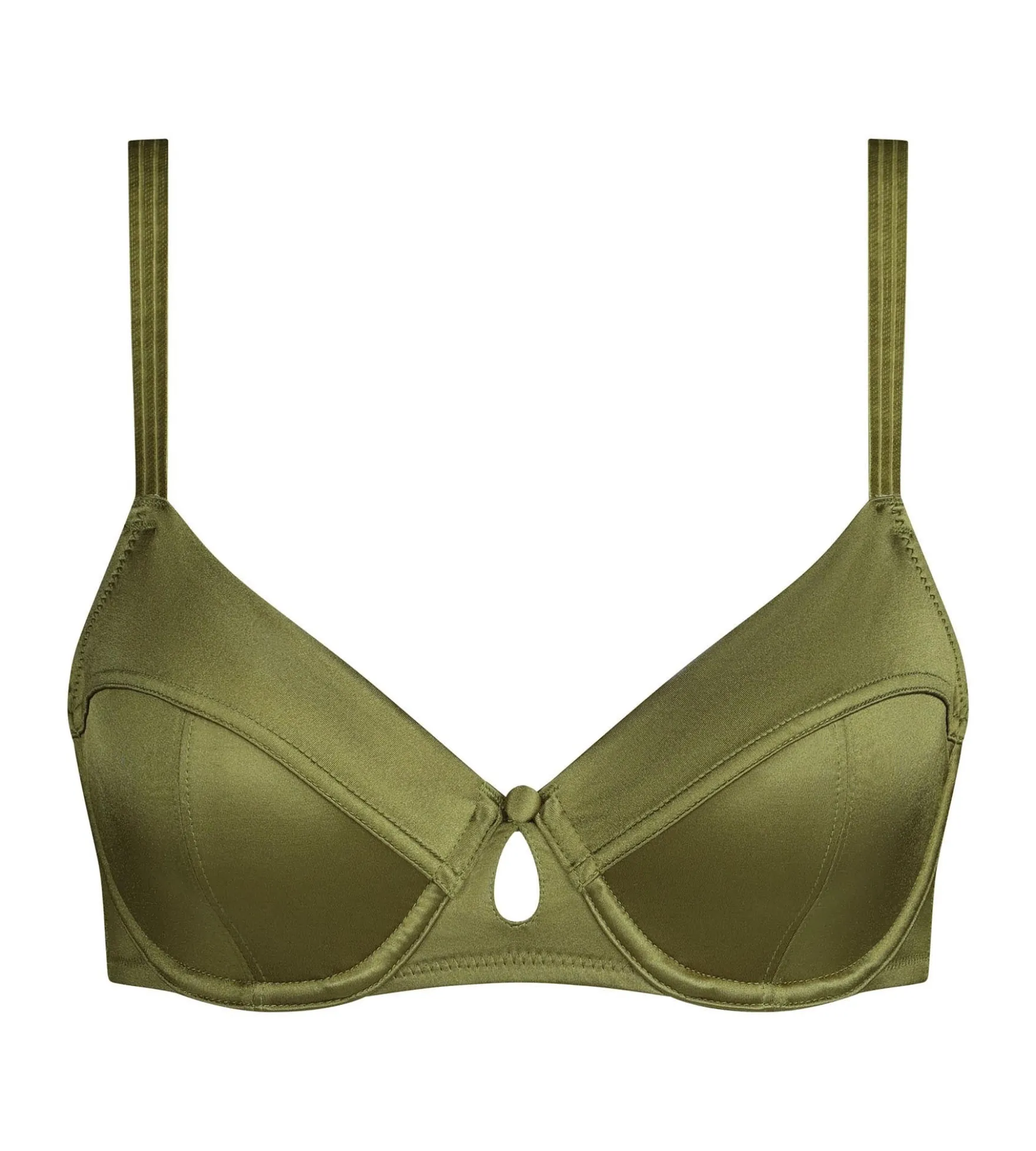Soutien-gorge corbeille à armatures Vert Kaki Silk Radiance
