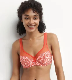 Soutien-gorge emboitant avec armatures Rouge à fleurs Generous Dim