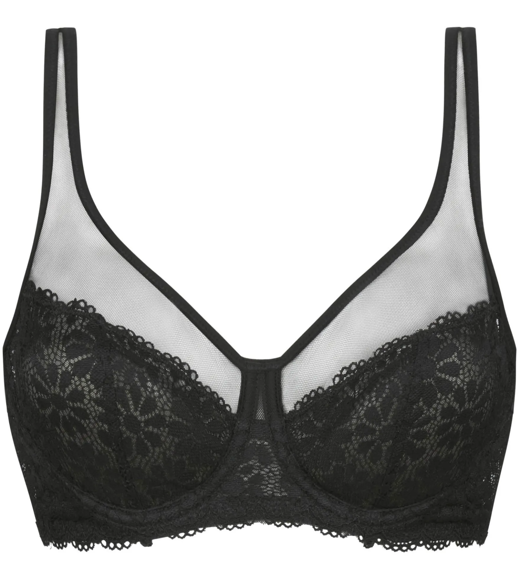 Soutien-gorge emboitant dentelle fleurs Noir Generous Édition Limitée
