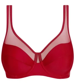 Soutien-gorge emboîtant à armatures bois rouge Generous Classic