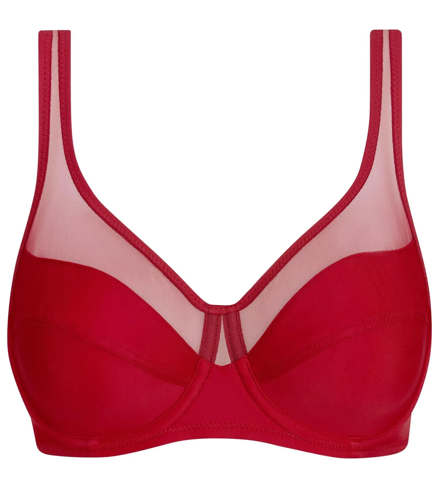 Soutien-gorge emboîtant à armatures bois rouge Generous Classic