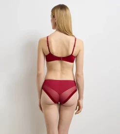 Soutien-gorge emboîtant à armatures bois rouge Generous Classic