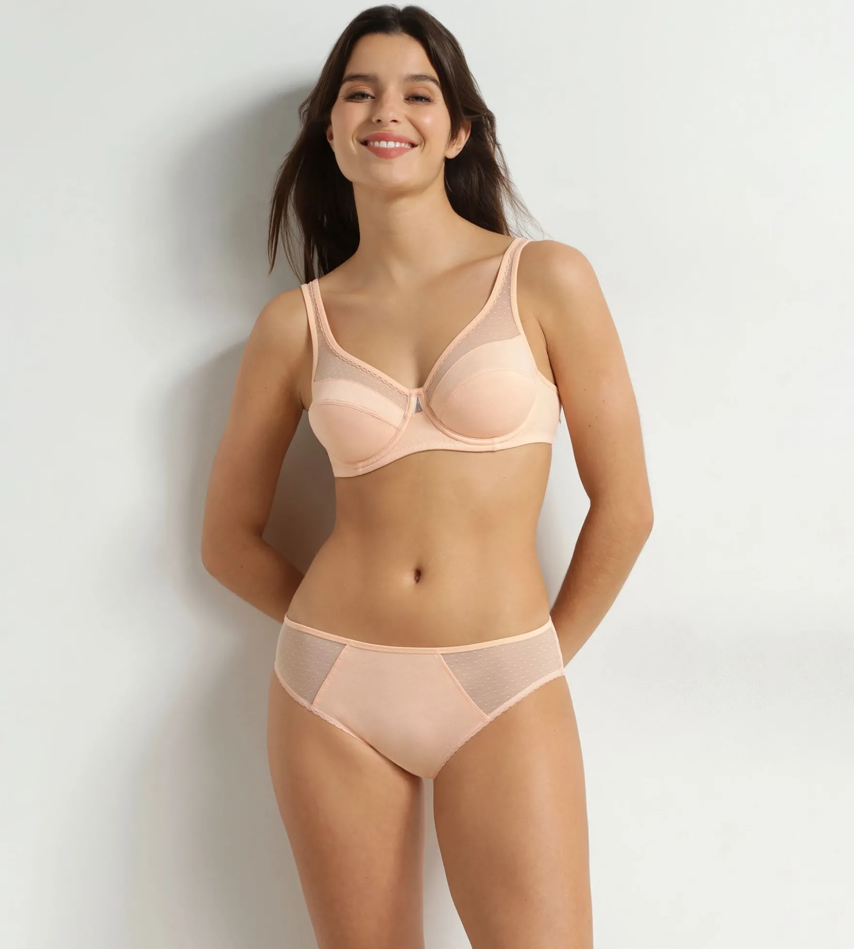 Soutien-gorge emboîtant avec armatures Abricot Generous Coton Bio