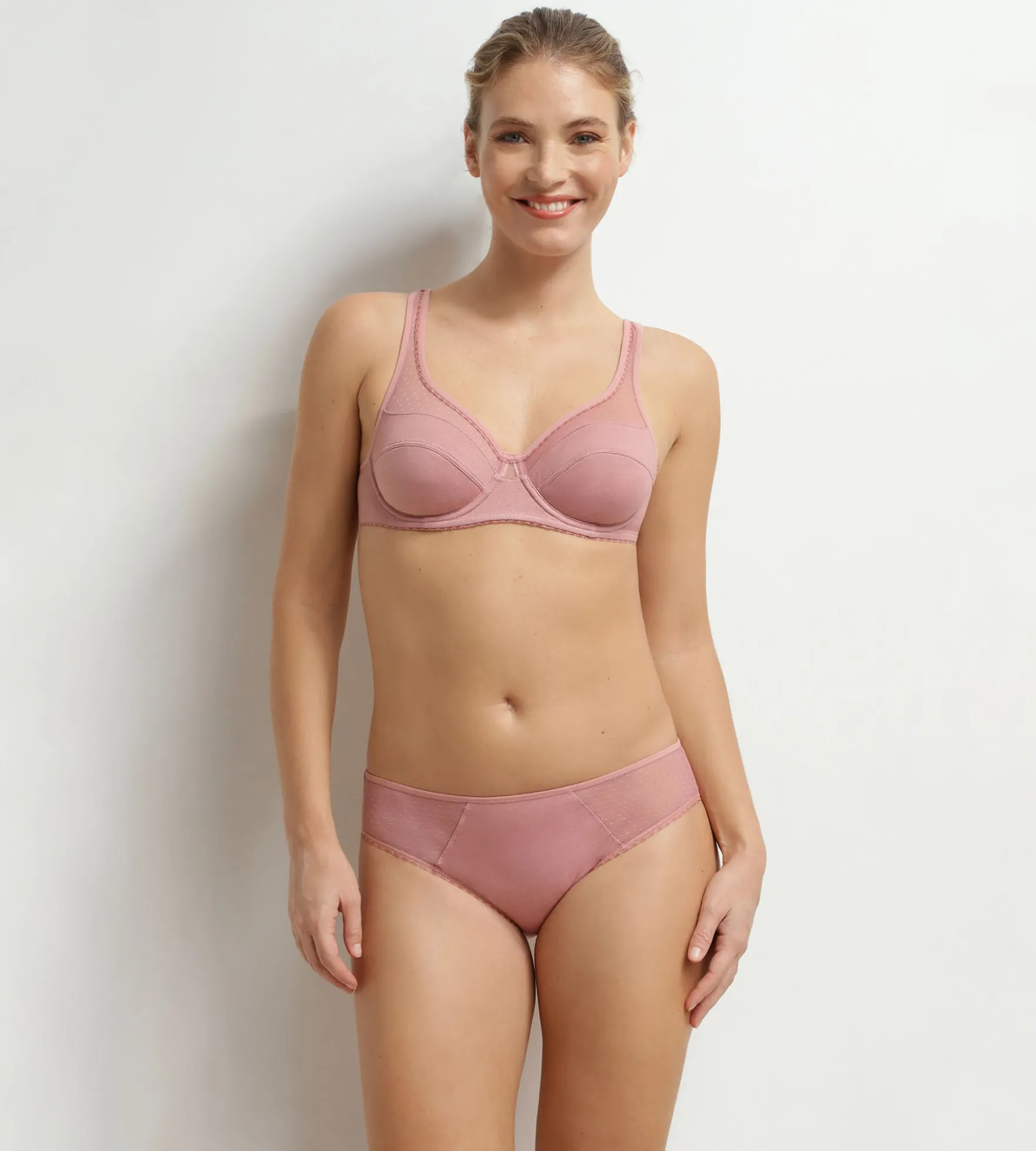 Soutien-gorge emboîtant avec armatures Rose Generous Coton Bio
