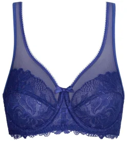 Soutien-gorge emboîtant bleu en dentelle Generous Essentiel
