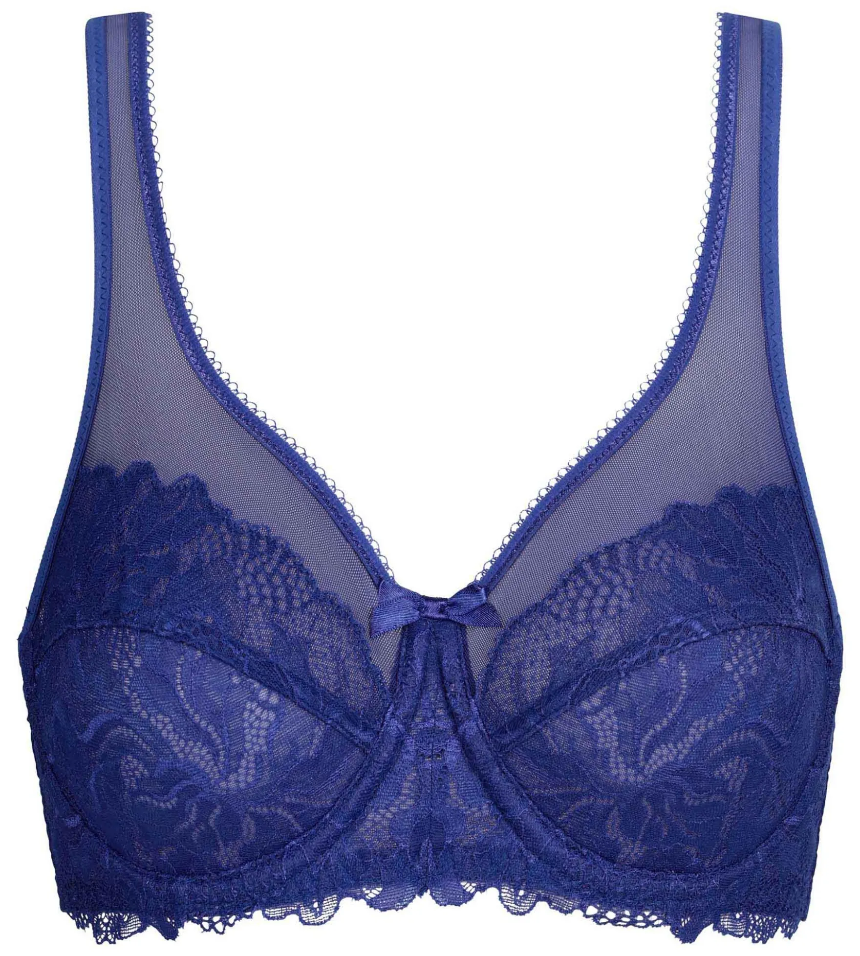Soutien-gorge emboîtant bleu en dentelle Generous Essentiel