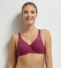 Soutien-gorge emboîtant dentelle Rouge Sangria Generous Essentiel