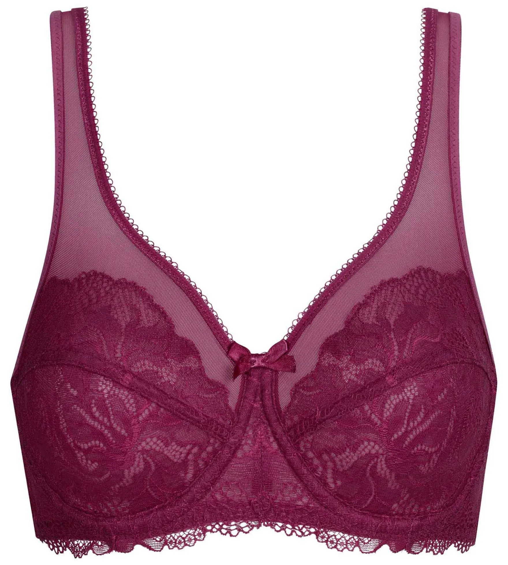 Soutien-gorge emboîtant dentelle Rouge Sangria Generous Essentiel