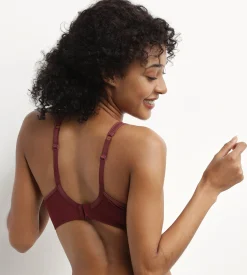 Soutien-gorge emboîtant en dentelle Rubis Foncé Generous Essentiel