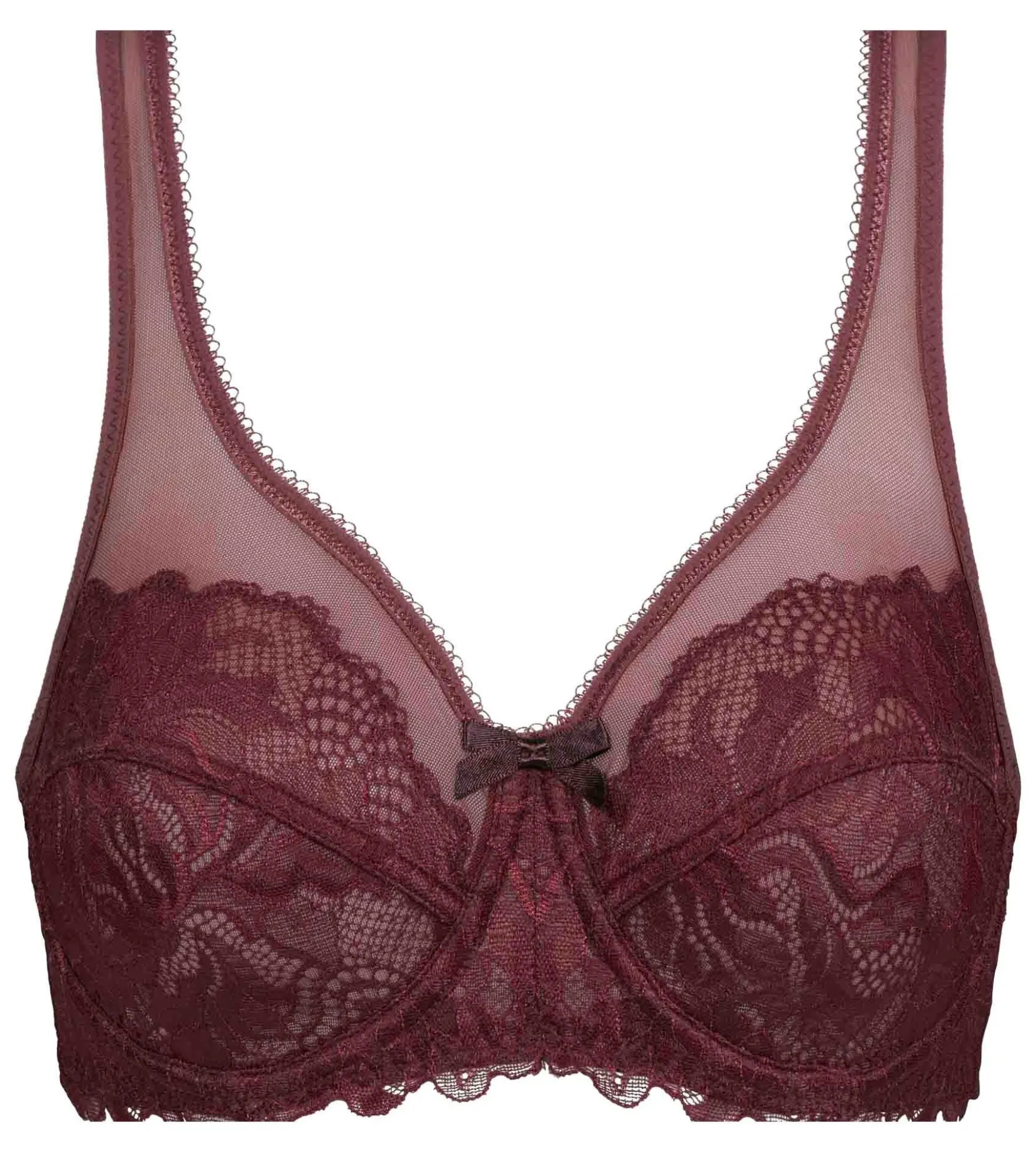 Soutien-gorge emboîtant en dentelle Rubis Foncé Generous Essentiel